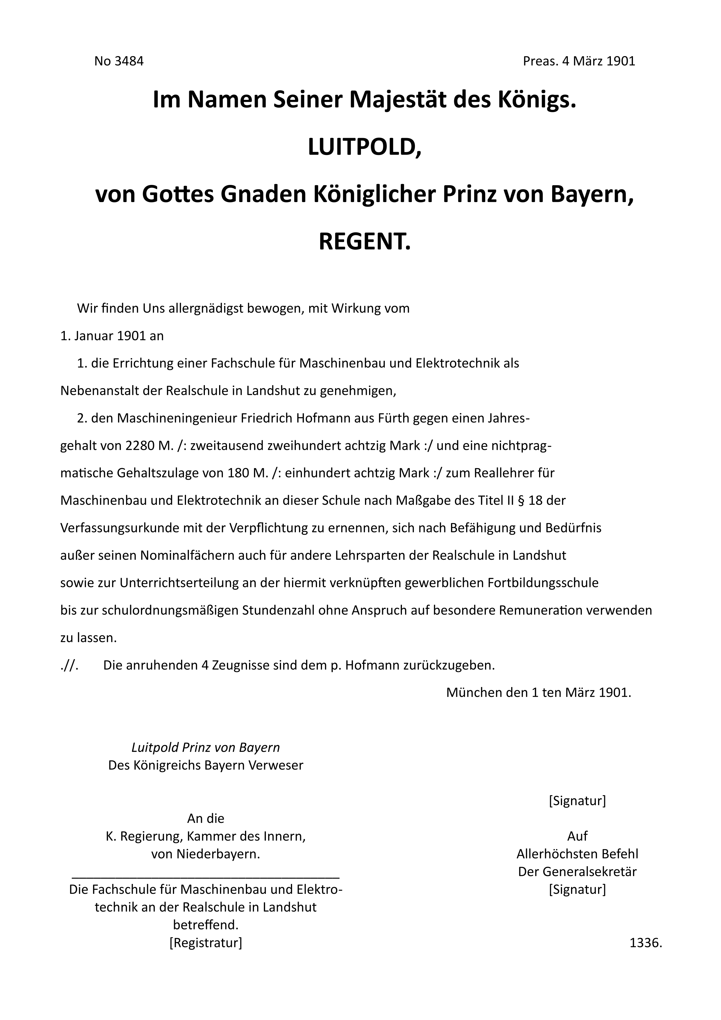 Transskription Gründungsurkunde